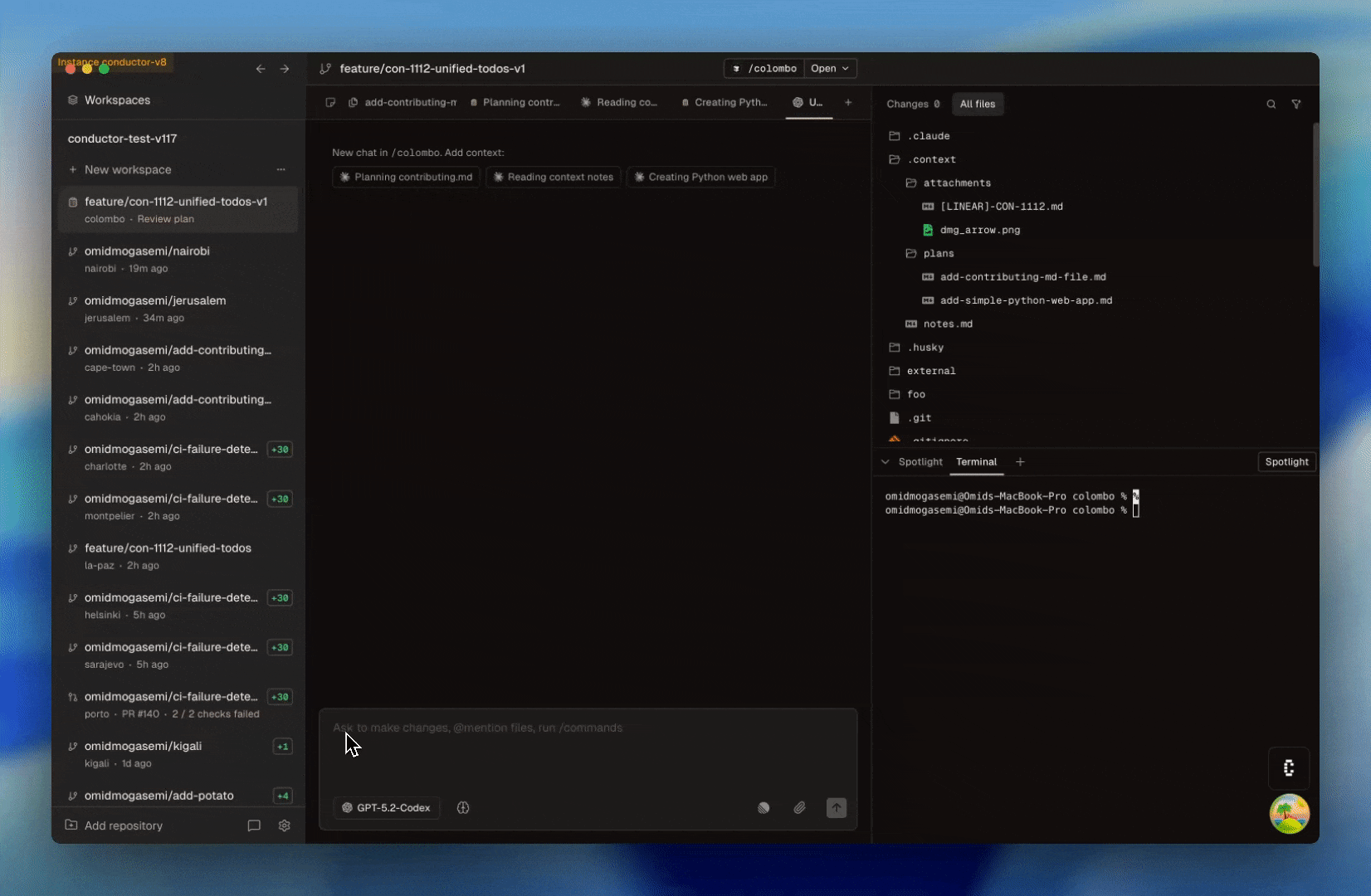 Cross-agent context sharing demo