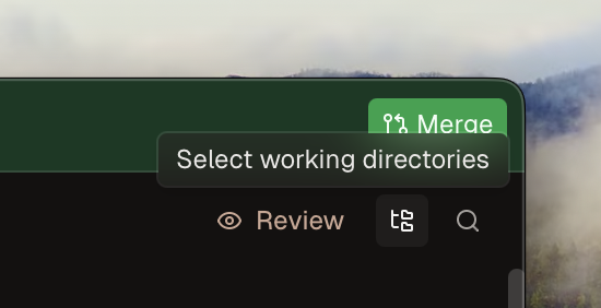 Select working directories button