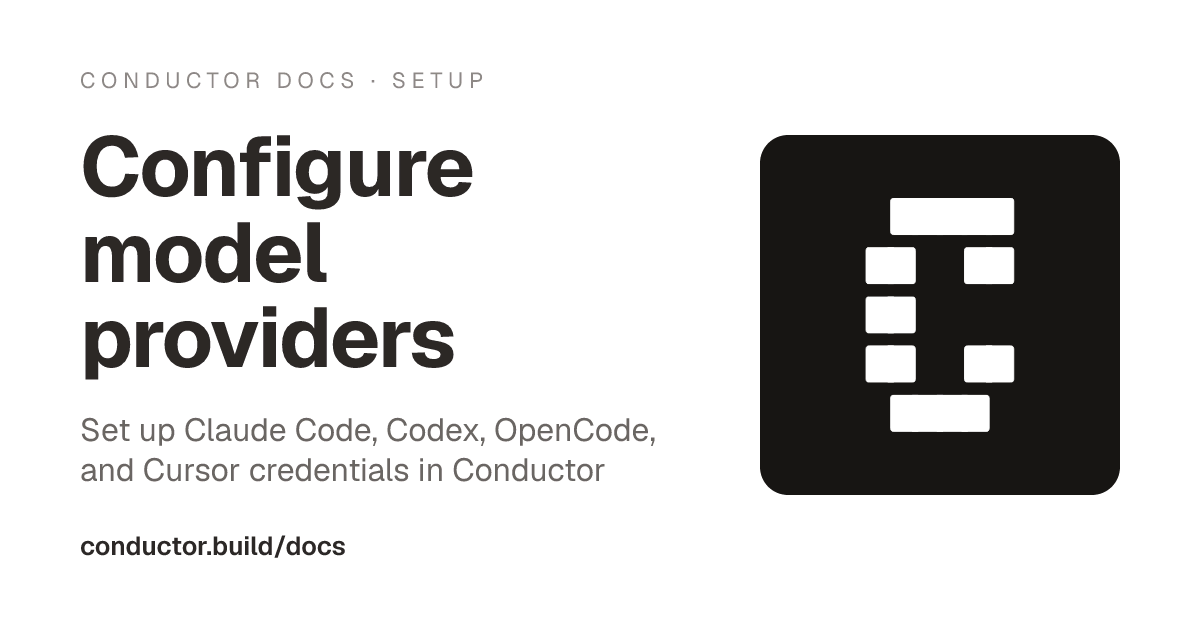Configure model providers | Conductor Docs